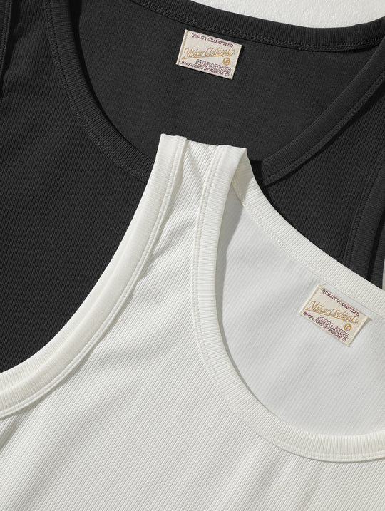 280 grams long fiber Tank Top-White
