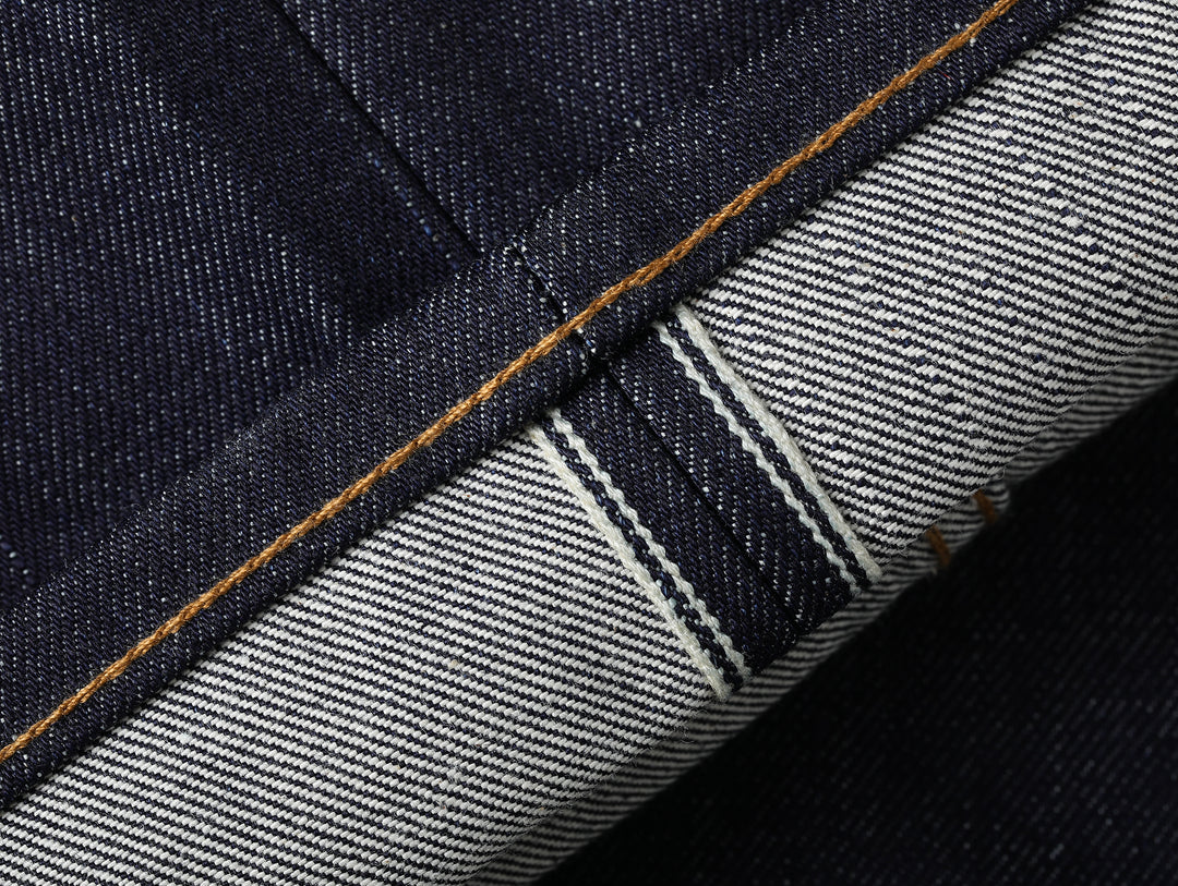 Bamboo Kasuri Series 17.7OZ Selvedge Denim Wide-Leg jeans