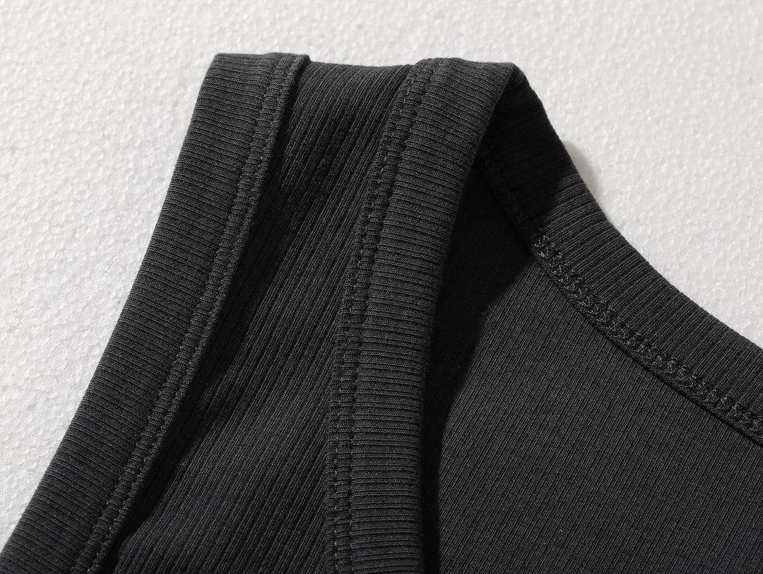 280 grams long fiber Tank Top-Grey