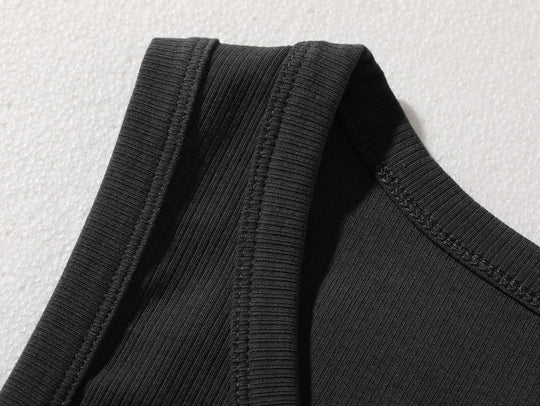 280 grams long fiber Tank Top-Grey