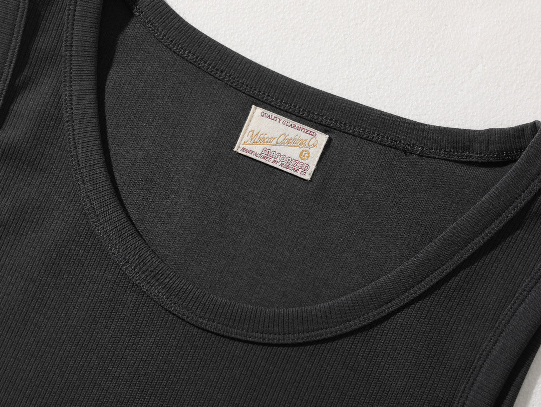 280 grams long fiber Tank Top-Grey