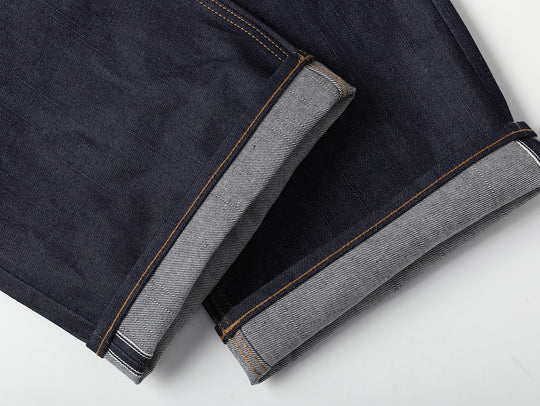 Bamboo Kasuri Series 17.7OZ Selvedge Denim Wide-Leg jeans