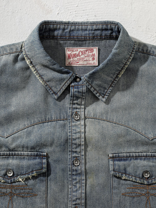 Aged Collection Heavy Washed Casual Western Shirt