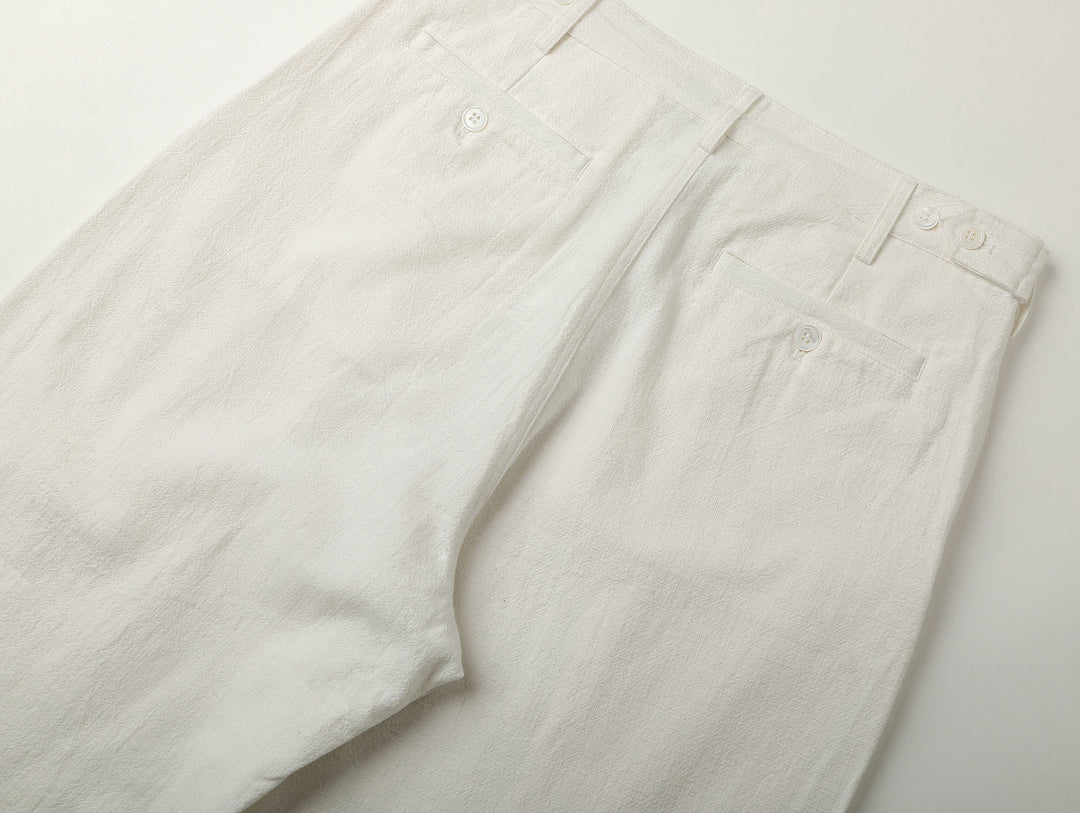 Linen-cotton chino trousers