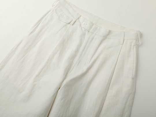 Linen-cotton chino trousers