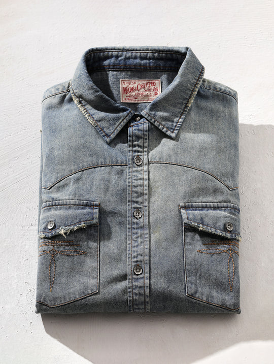 Aged Collection Heavy Washed Casual Western Shirt