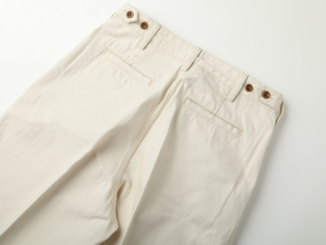 Cottonseed hull white chino jeans