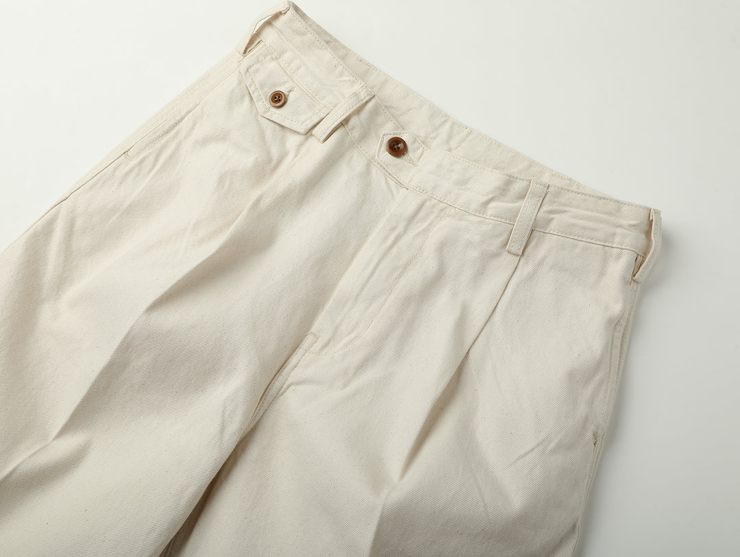 Cottonseed hull white chino jeans