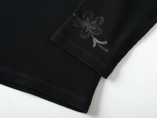 Western Series Flamebloom Henley Shirt-White