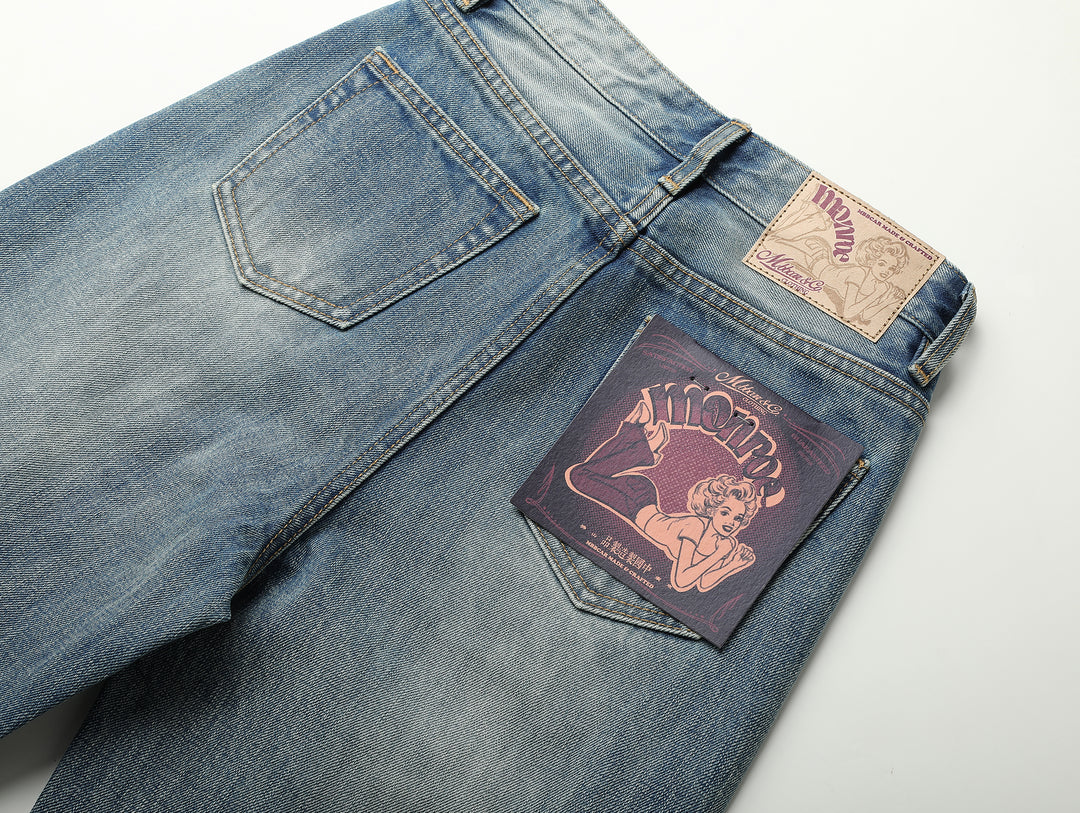 16oz Monroe II Wide-Leg jeans-Blue Cast