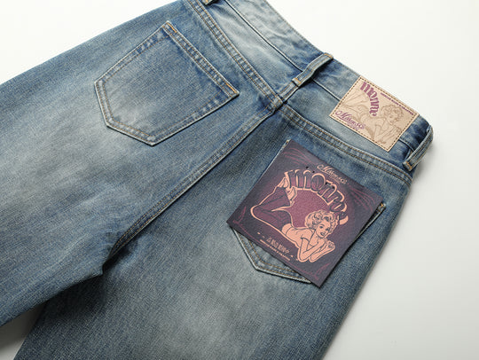 16oz Monroe II Wide-Leg jeans-Blue Cast
