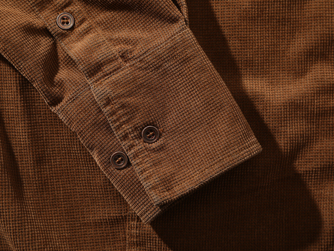Western Series Paisley Embroidered Corduroy Shirt