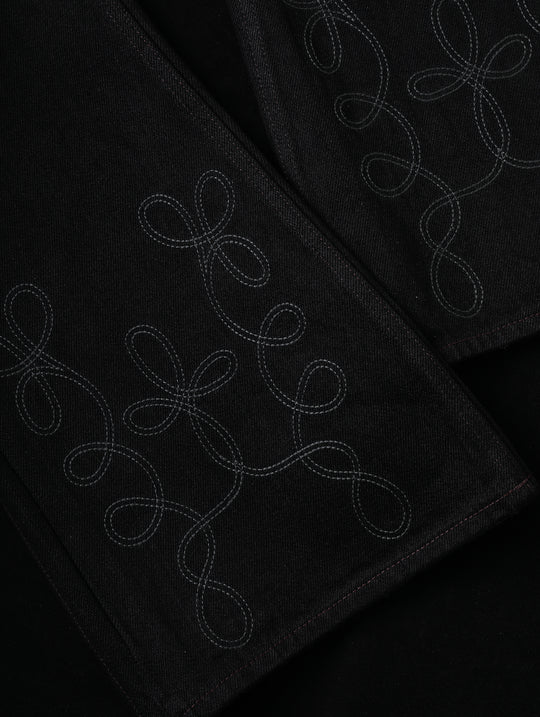 Western Embroidered Bootcut Selvedge Denim jeans