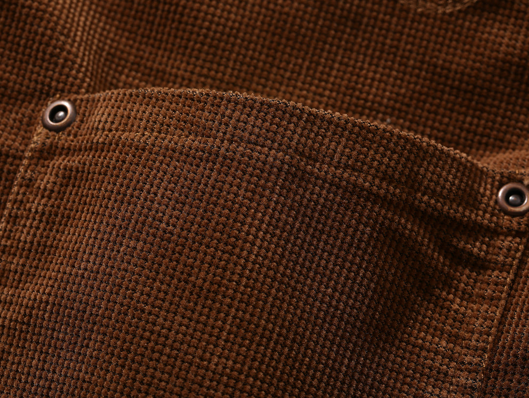 Western Series Paisley Embroidered Corduroy Shirt