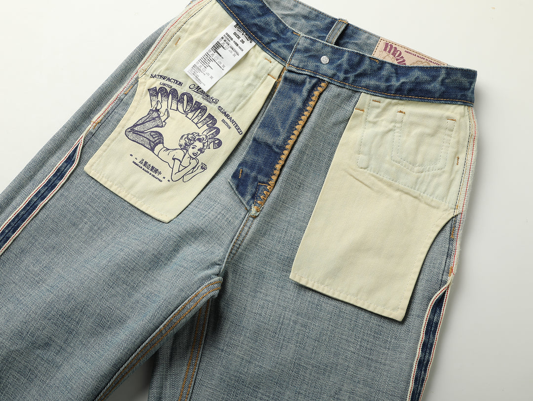 16oz Monroe II Wide-Leg jeans-Blue Cast