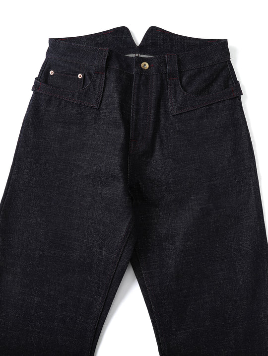 Xizang Collection Red Prayer Flag Core Wide-Leg Selvedge Denim jeans