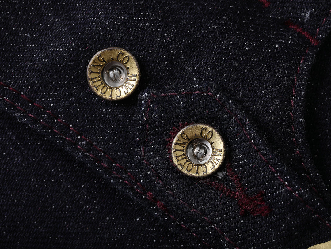 Xizang Collection Red Prayer Flag Core Wide-Leg Selvedge Denim jeans