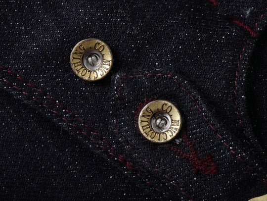 Xizang Collection Red Prayer Flag Core Wide-Leg Selvedge Denim jeans