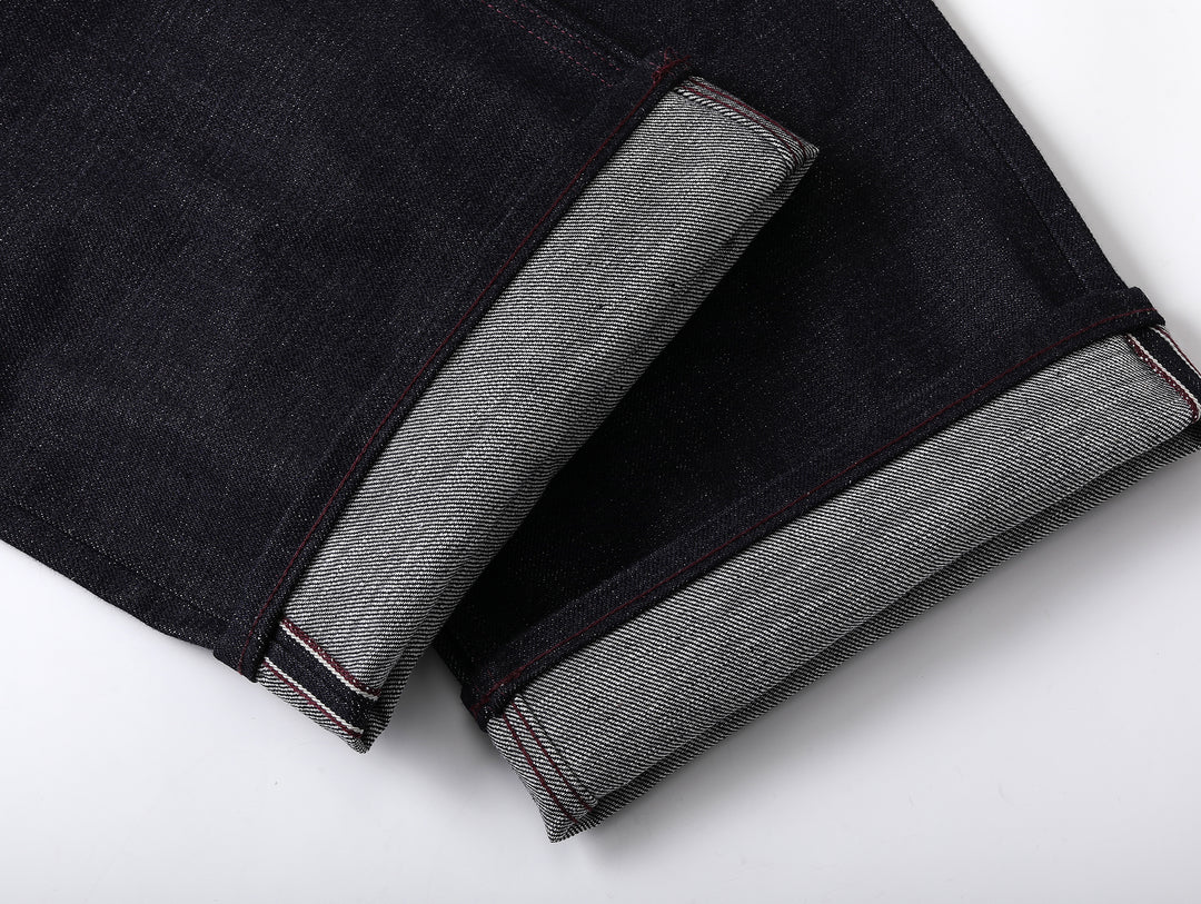 Xizang Collection Red Prayer Flag Core Wide-Leg Selvedge Denim jeans