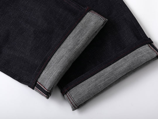 Xizang Collection Red Prayer Flag Core Wide-Leg Selvedge Denim jeans