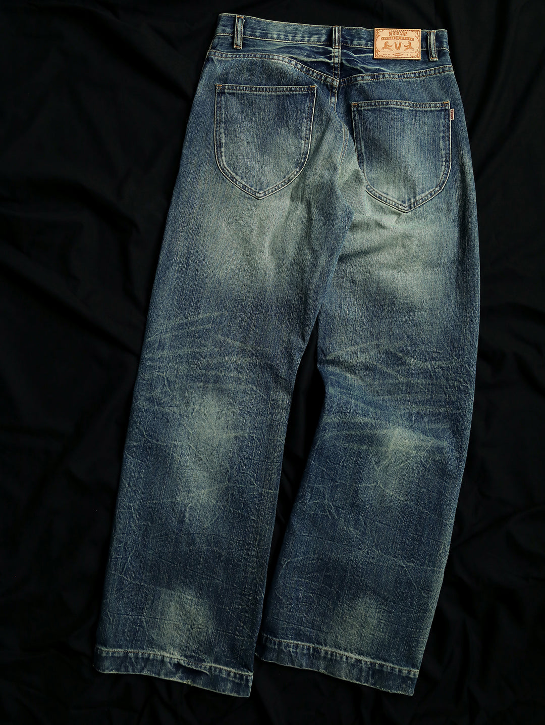 Tie-dye Distressed Ripped Washed Wide-Leg jeans