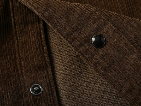 Western Series Basic Corduroy Shirt-Brown