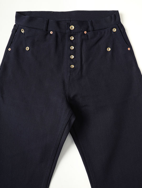 Bamboo Kasuri Series 15OZ Selvedge Canvas Wide-Leg jeans
