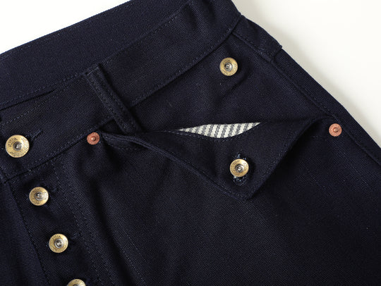 Bamboo Kasuri Series 15OZ Selvedge Canvas Wide-Leg jeans