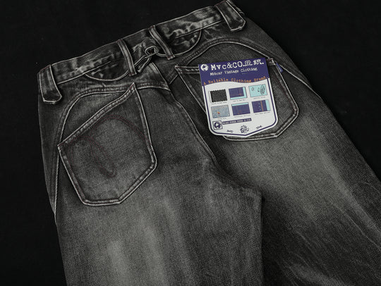 Nevada Wash Selvedge Denim Western Wide-Leg jeans