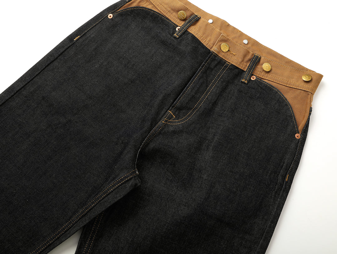 Canvas-panel Store Brand Selvedge Denim jeans