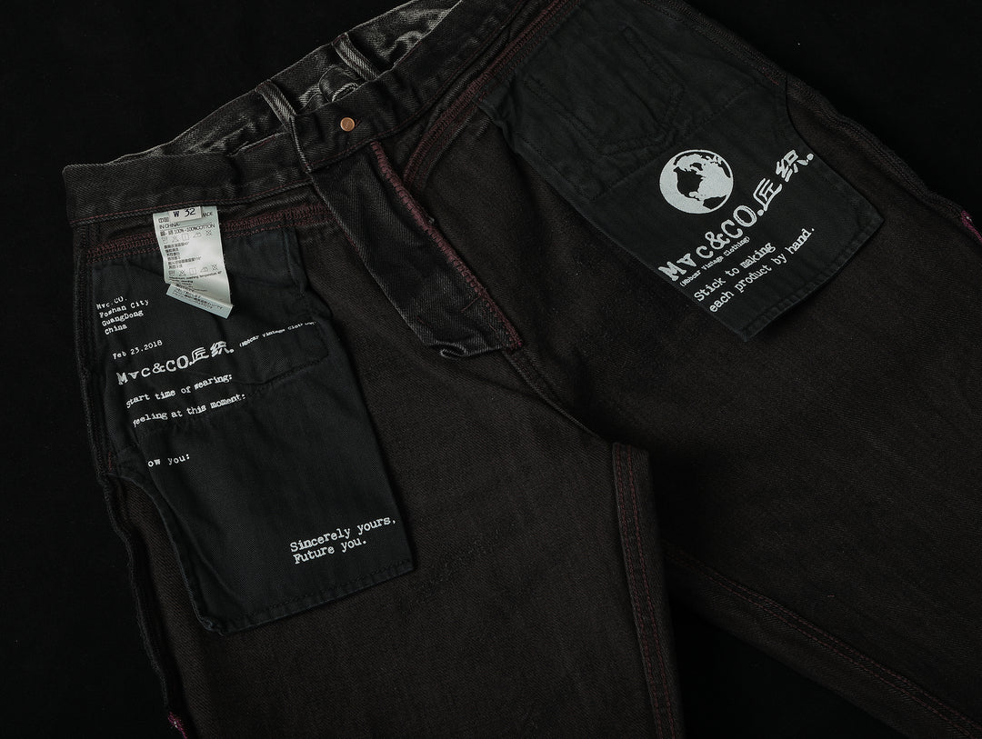 Nevada Wash Selvedge Denim Western Wide-Leg jeans