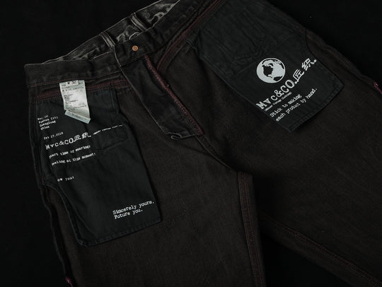 Nevada Wash Selvedge Denim Western Wide-Leg jeans