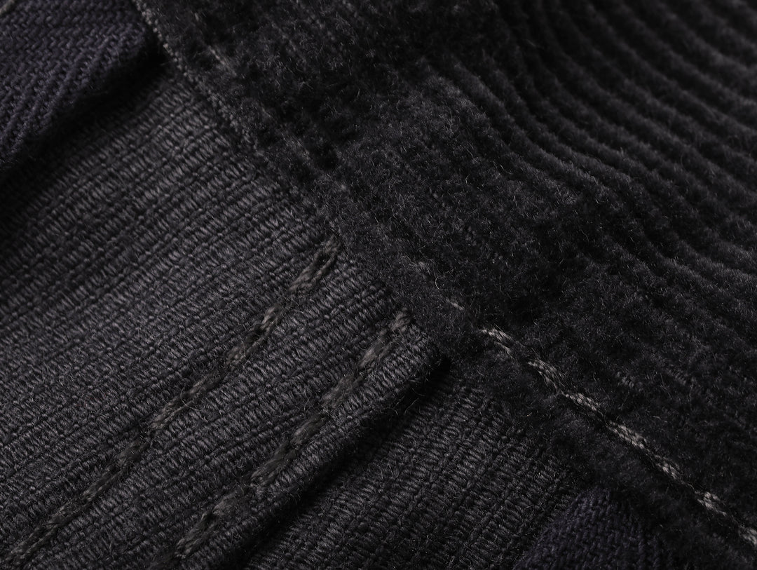 Corduroy Chino pants-Charcoal Blue