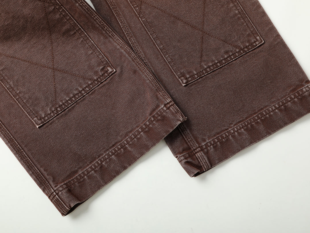 16OZ Red Mud Dyeing Selvedge Denim Wide-Leg jeans
