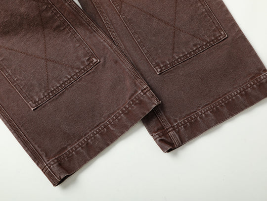 16OZ Red Mud Dyeing Selvedge Denim Wide-Leg jeans