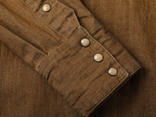 Western Series Headdress Panel Washed & Distressed Embroidered shirt