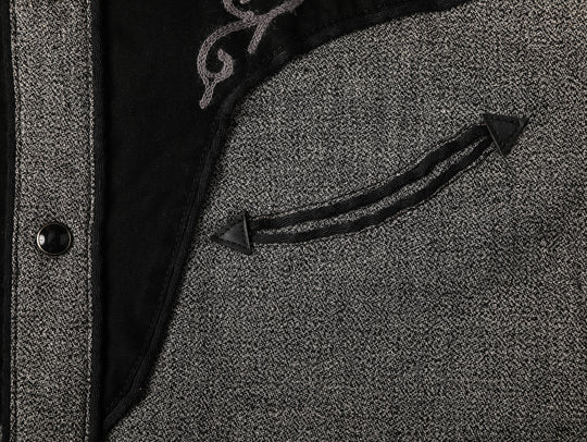 Mvc&Co. Gambler Card Pattern Embroidered Shirt