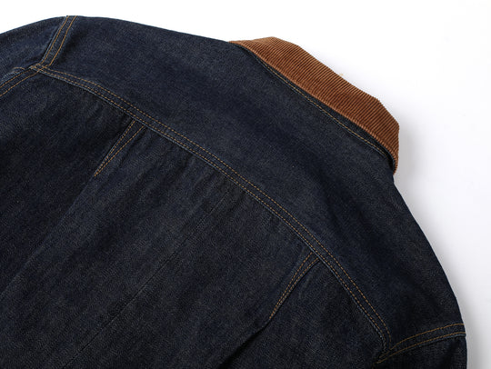 Western Series 14.9oz Houndstooth-Lined Miner Selvedge Denim Jacket