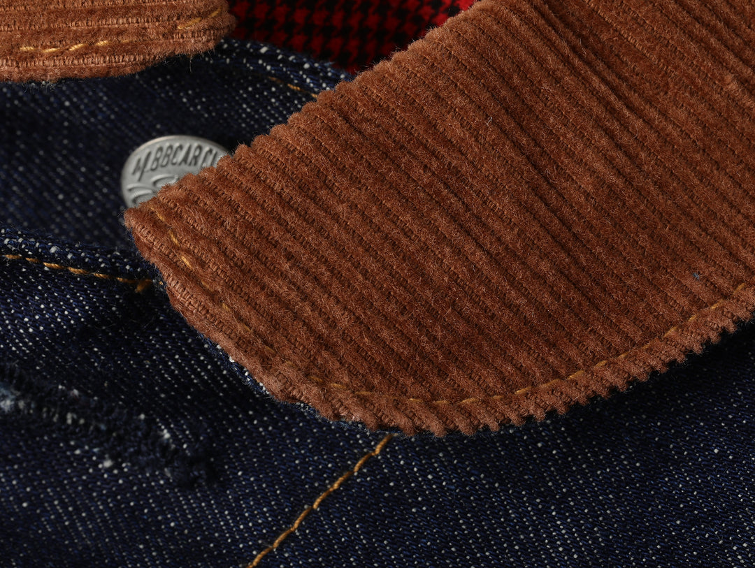 Western Series 14.9oz Houndstooth-Lined Miner Selvedge Denim Jacket