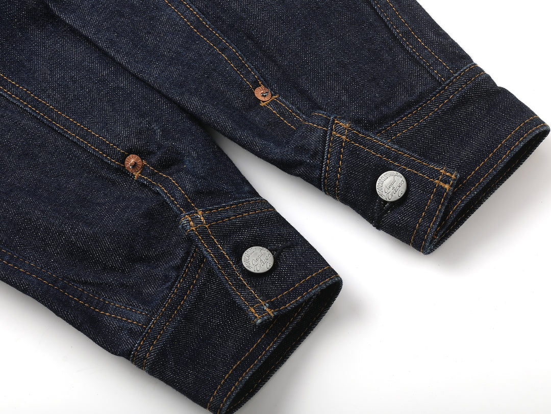 Western Series 14.9oz Houndstooth-Lined Miner Selvedge Denim Jacket