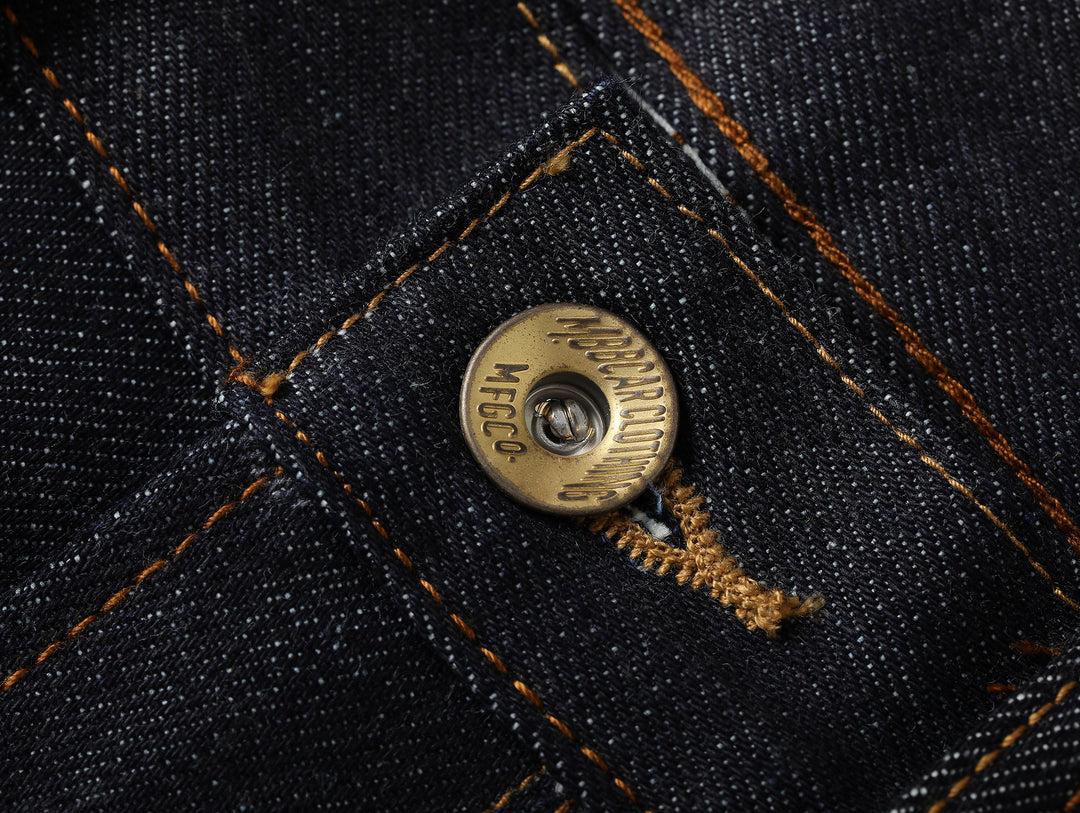 "The Last Yard" 14OZ 701 Straight-fit jeans