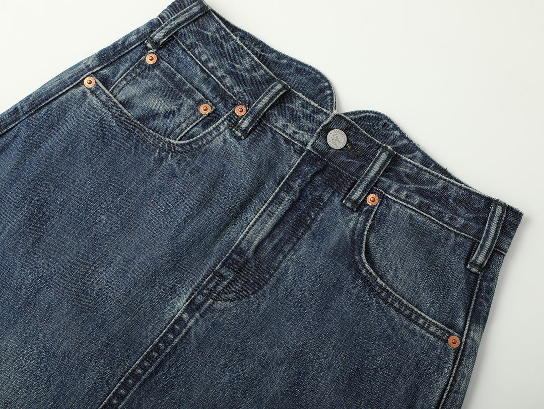 Western Series Denim A-line skirt