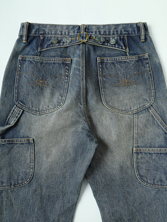 Western Series 16.4OZ Logger Flared jeans-Dirtying Process Wash