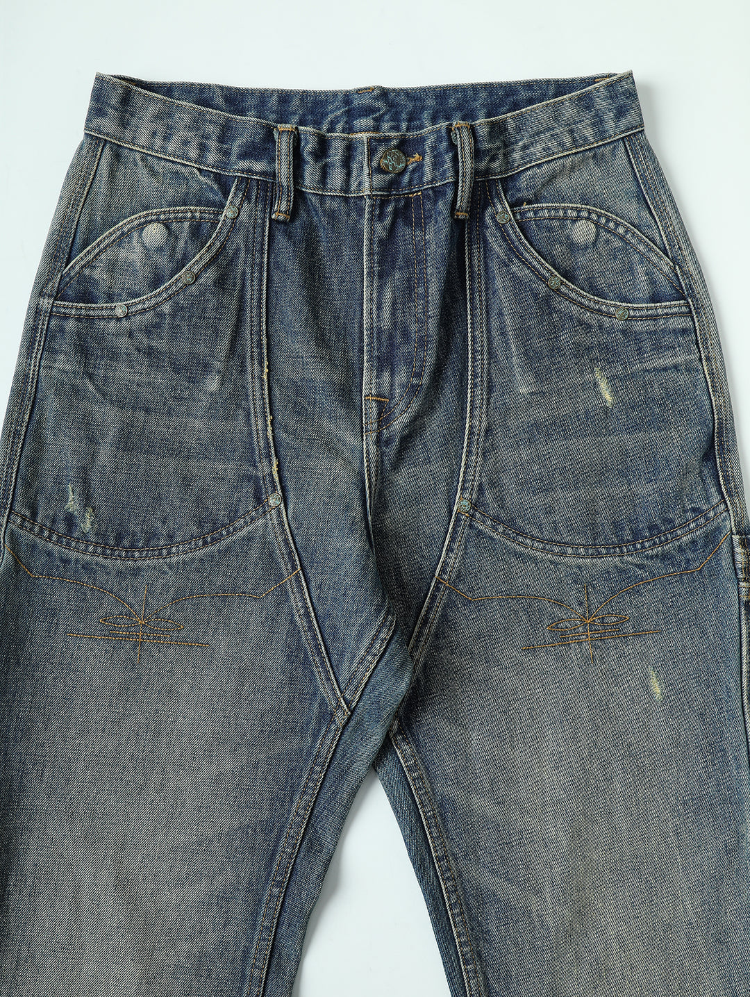 Western Series 16.4OZ Logger Flared jeans-Dirtying Process Wash