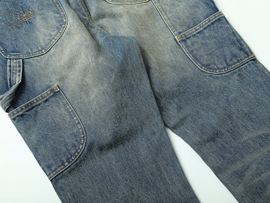 Western Series 16.4OZ Logger Flared jeans-Dirtying Process Wash