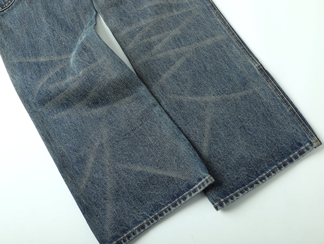 Western Series 16.4OZ Logger Flared jeans-Dirtying Process Wash