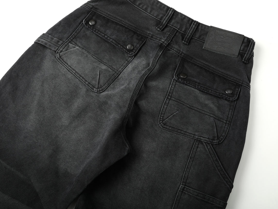 Logger Multi-Pocket Wide-Leg Work pants
