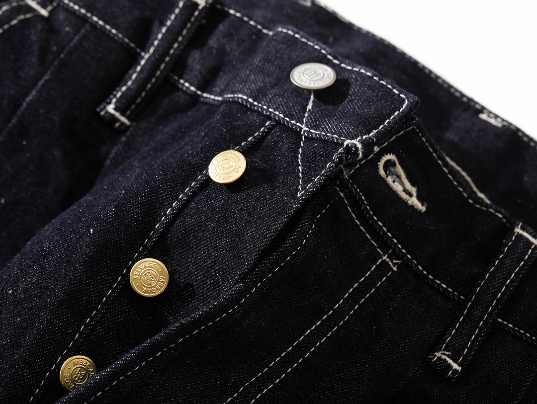 "Sun Never Sets" Wide-Leg jeans