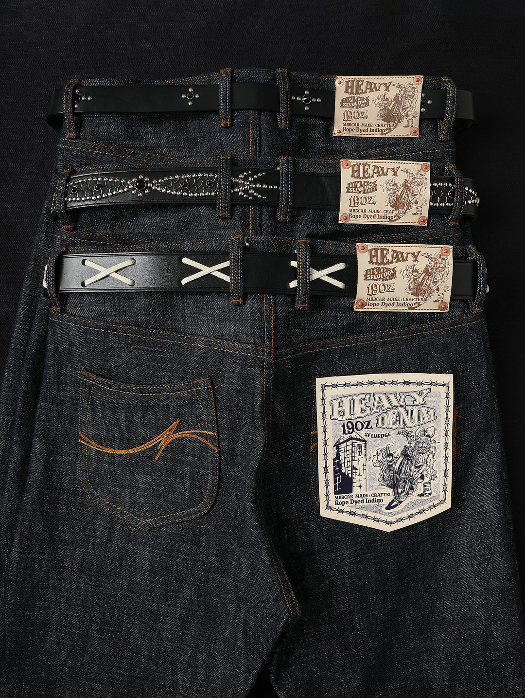19.5OZ Heavyweight Series 702 Tapered jeans-Raw