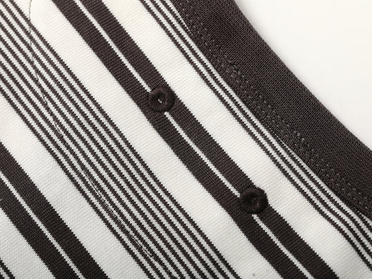 Striped Sports T-shirt-Charcoal Grey